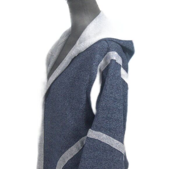 Double Zero Hooded Cardigan Jacket Open Front Long Sleeve Size Small Oversized - Picture 4 of 9